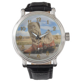Reloj De Pulsera Boots y brotes de vacas occidentales