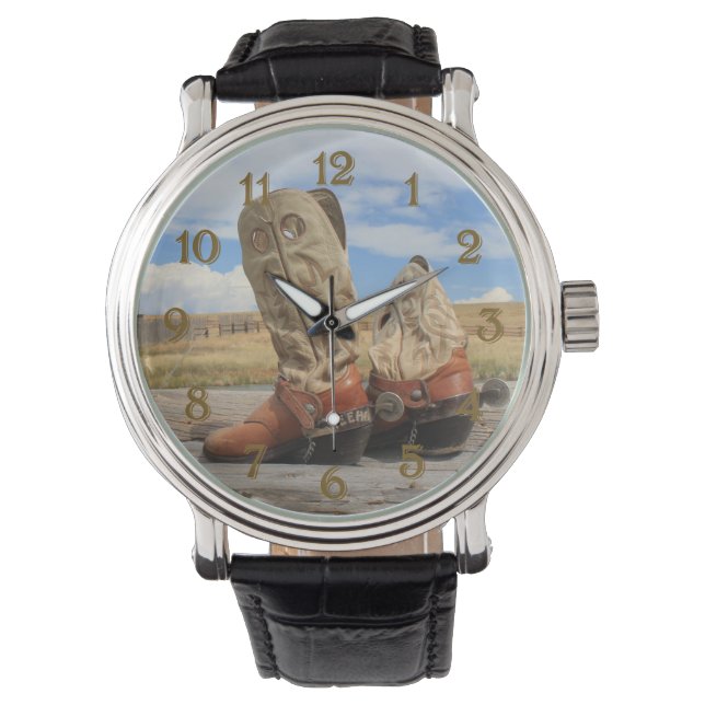 Reloj De Pulsera Boots y brotes de vacas occidentales (Anverso)