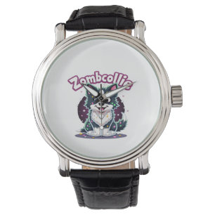 Reloj De Pulsera Border Collie BC Perro Zombie Halloween Essential