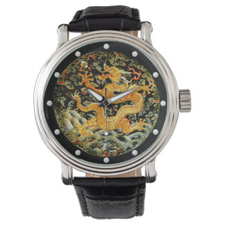 Reloj De Pulsera Borrador de la dinastía Qing china de oro