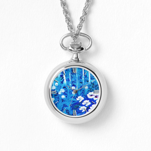 Reloj De Pulsera Bosque de fantasía con flores y aves (Anverso)