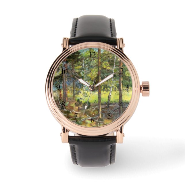 Reloj De Pulsera Bosque de pinos (Anverso)