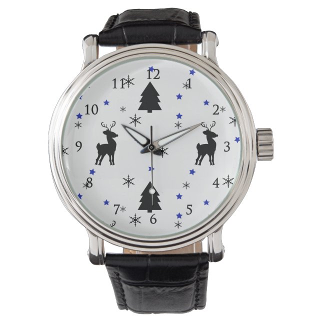 Reloj De Pulsera Bosque de Pinos Renos (Anverso)