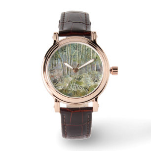 Reloj De Pulsera bosque invernal Watercolor