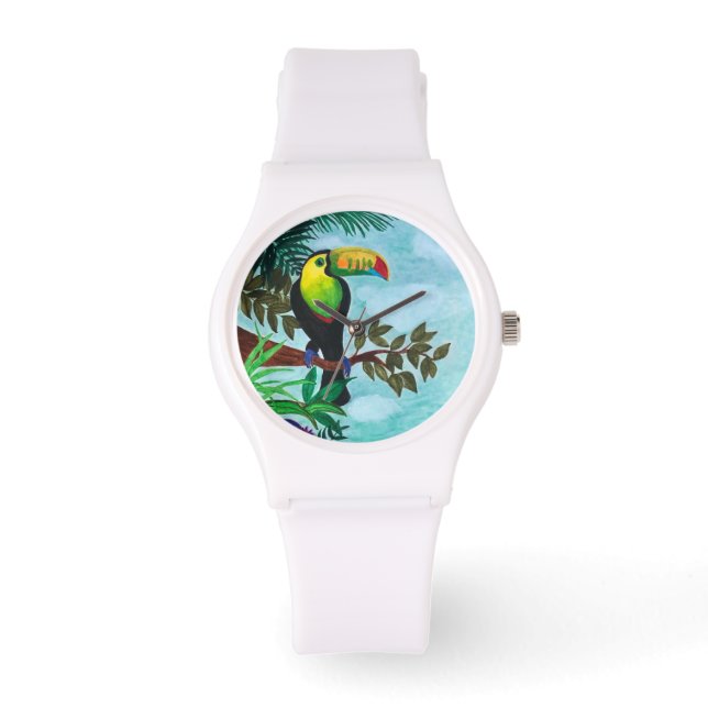Reloj De Pulsera Bosque tropical tropical húmedo (Anverso)