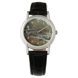 Reloj De Pulsera Bosque y río del paisaje otoñal