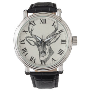 Reloj De Pulsera Bosquejo de los ciervos