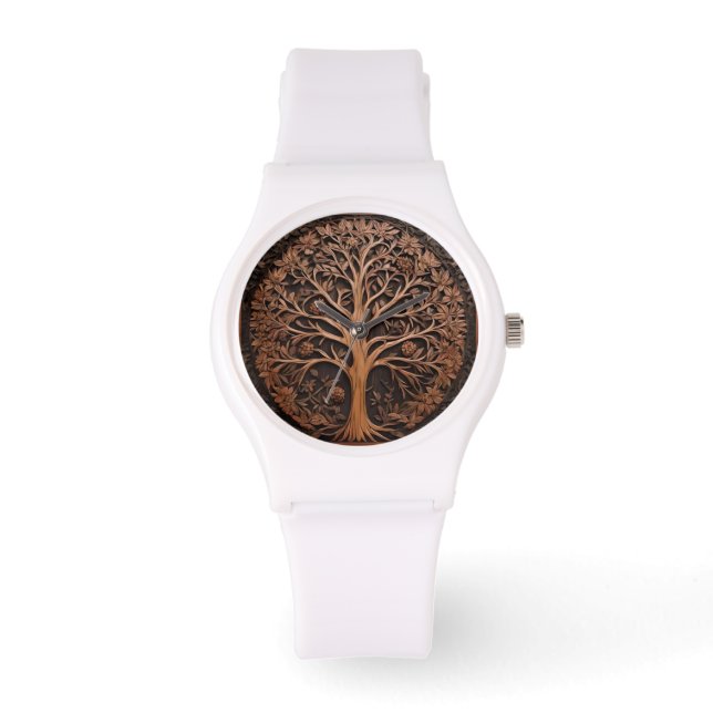 Reloj De Pulsera Bosques australianos: Impresión de madera de árbol (Anverso)