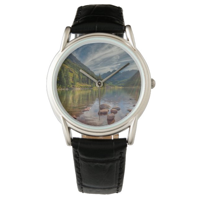 Reloj De Pulsera Bosques | Maroon Bells Colorado (Anverso)