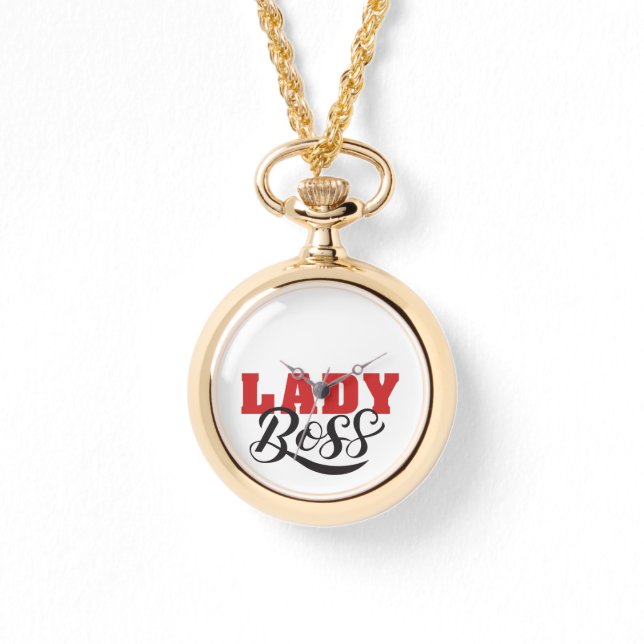 Reloj De Pulsera Boss Lady Mindset – Powerful Women Quote Design (Anverso)