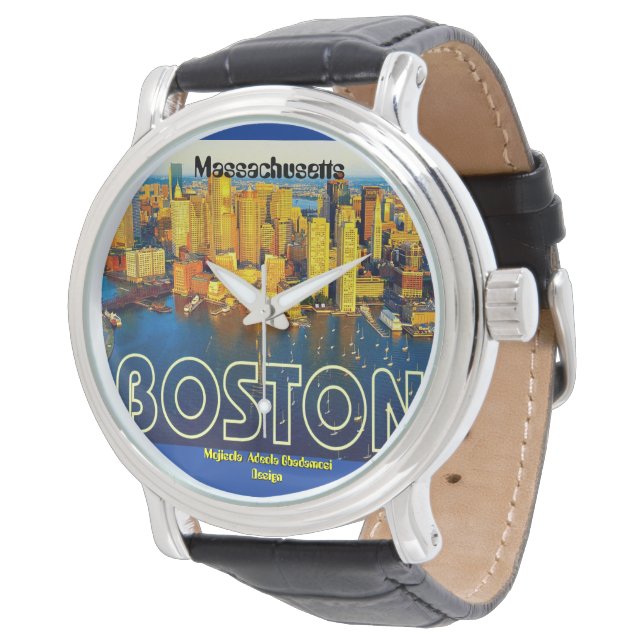 Reloj De Pulsera boston 2, Massachusetts - Customized (Angular)