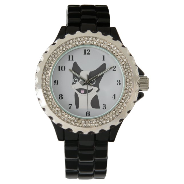 Reloj De Pulsera Boston Terrier (Anverso)