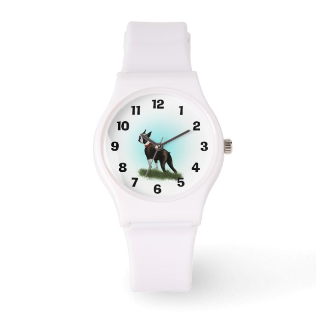 Reloj De Pulsera Boston Terrier (Anverso)