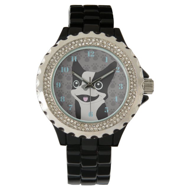 Reloj De Pulsera Boston Terrier (Anverso)