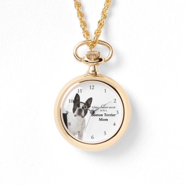 Reloj De Pulsera Boston Terrier Mom Watch (Anverso)