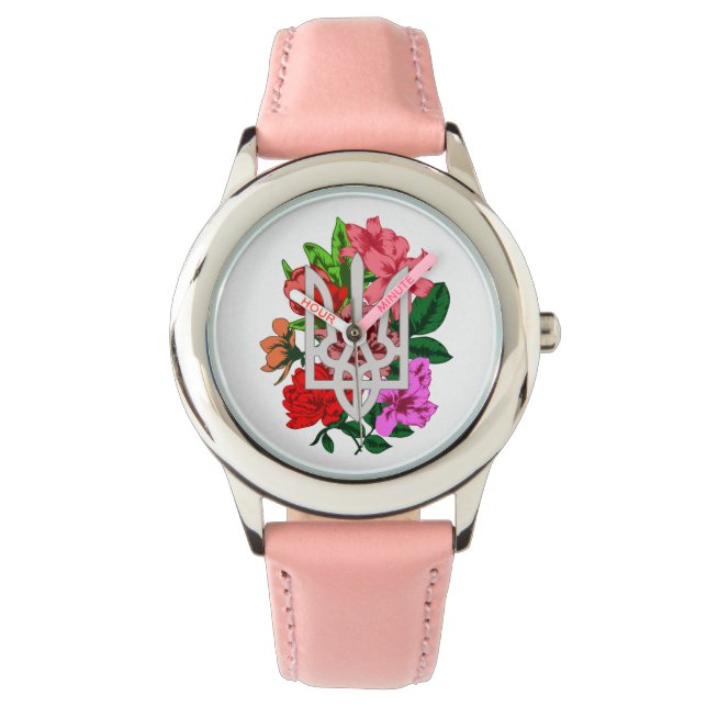 Reloj De Pulsera Botanical still and Ukrainian trident tryzub (Anverso)