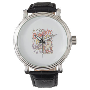 Reloj De Pulsera Botas de vaquero de unicornio Unicornio caprichoso