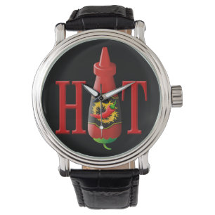 Reloj De Pulsera Botella de Salsa Caliente