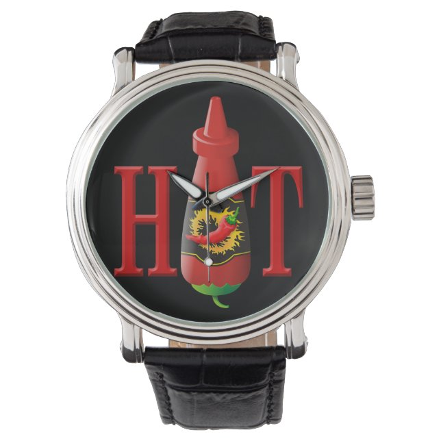 Reloj De Pulsera Botella de Salsa Caliente (Anverso)