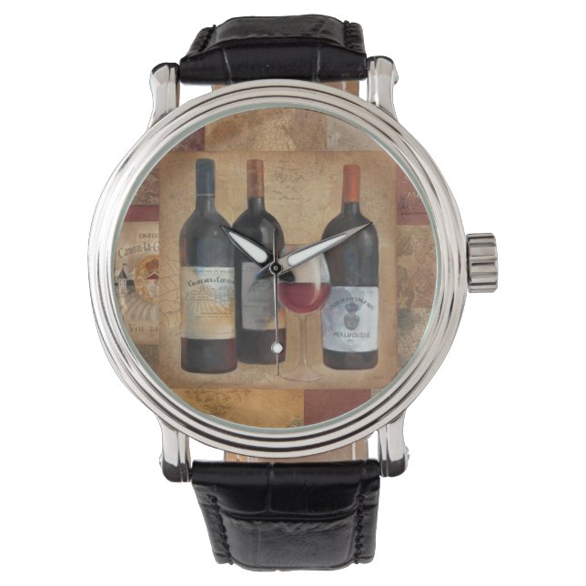 Reloj De Pulsera Botellas de vino con vidrio (Anverso)