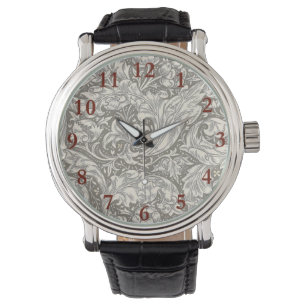 Reloj De Pulsera Botón de soltero de damasco antiguo de William Mor