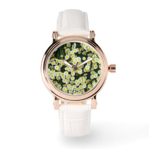 Reloj De Pulsera Botones de flores de margarita amarillo,