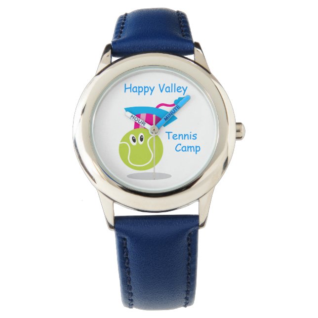 Reloj De Pulsera Bouncee™ sonriente pelota de tenis_personalizada (Anverso)