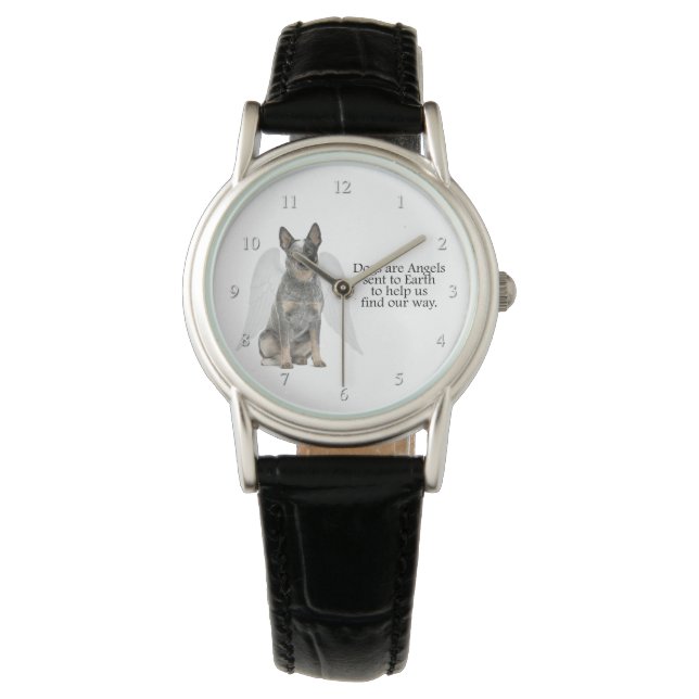 Reloj De Pulsera Bovinos Perro Angel Watch (Anverso)