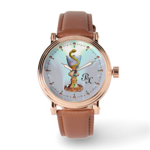 RELOJ DE PULSERA BOWL DE HYGEIA, MEDICINA, FARMACIA MONOGRAMA