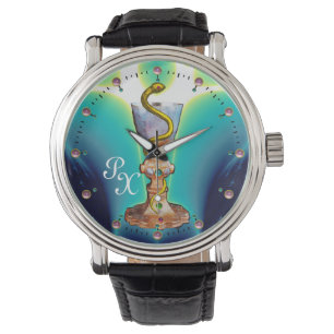 Reloj De Pulsera BOWL DE HYGEIA MONOGRAM Medicina, Farmacia, Azul
