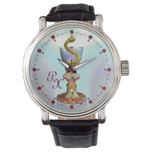 Reloj De Pulsera BOWL DE HYGEIA MONOGRAM Medicina, Farmacia, Azul