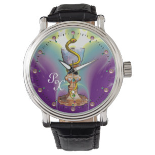 Reloj De Pulsera BOWL DE HYGEIA MONOGRAM Medicina, Farmacia, Púrpur