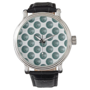 Reloj De Pulsera Bowling Ball Leopard Verde azulado