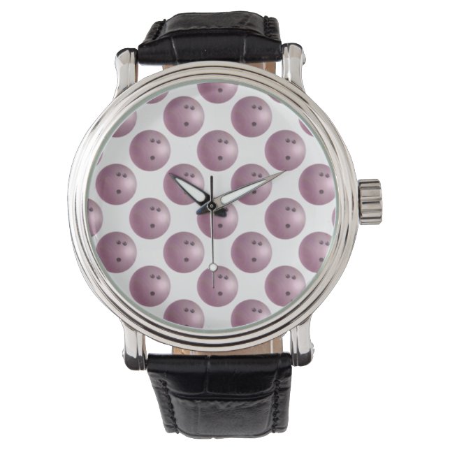 Reloj De Pulsera Bowling Ball Pink (Anverso)