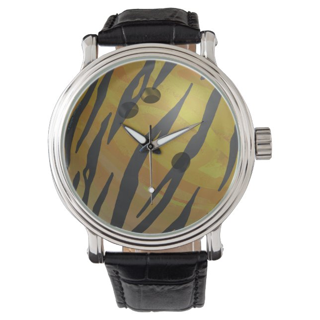 Reloj De Pulsera Bowling Ball Tiger Yellow (Anverso)