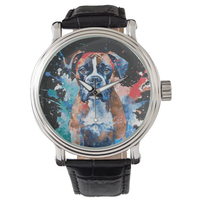 Reloj De Pulsera Boxer Dog (Anverso)