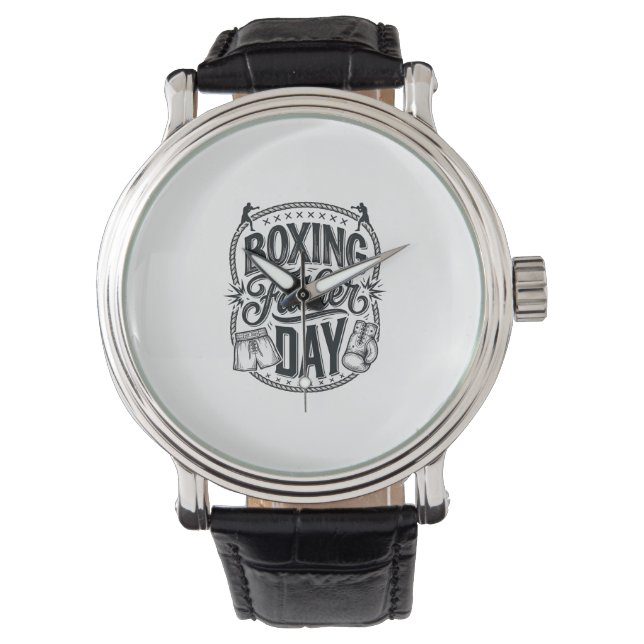 Reloj De Pulsera Boxing Father Day Vintage Engraving Shirt Design_1 (Anverso)