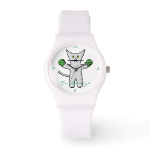 Reloj De Pulsera Boxing Kitten con Mittens_Cove