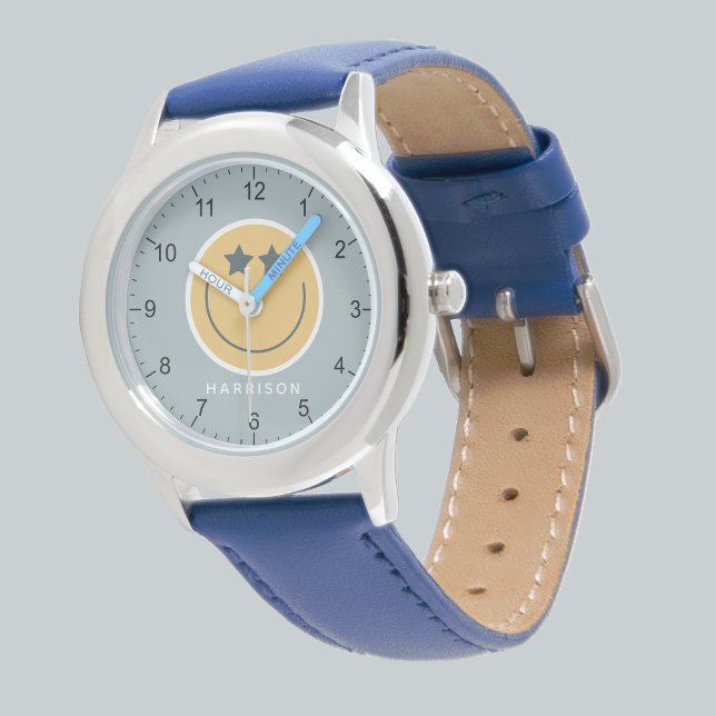 Reloj De Pulsera Boys Blue Cool Dude Smile Kids (Subido por el creador)