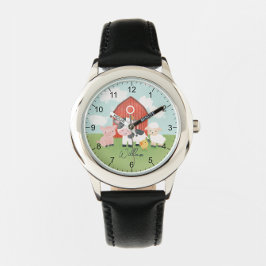 Reloj De Pulsera Boys Farm Animal Barnyard Kids