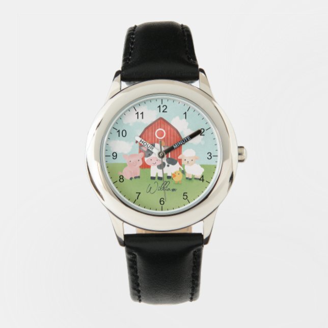 Reloj De Pulsera Boys Farm Animal Barnyard Kids (Subido por el creador)