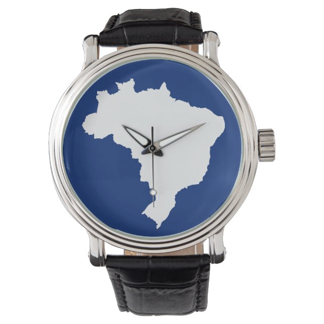 Reloj De Pulsera Brasil festivo azul (Anverso)
