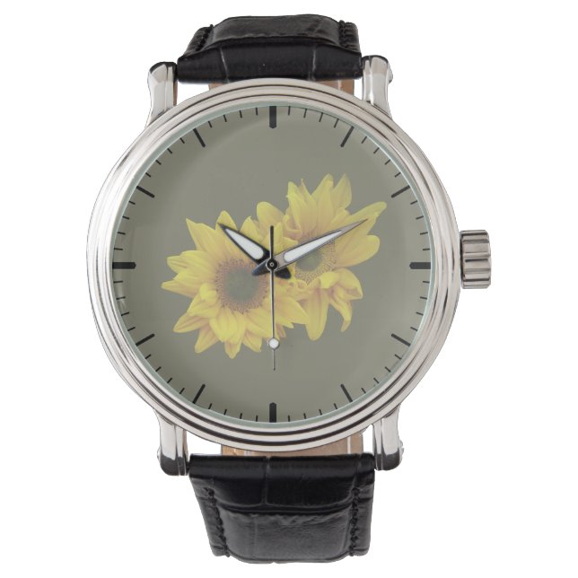 Reloj De Pulsera Brazo de parejas de girasol en el brazo (Anverso)