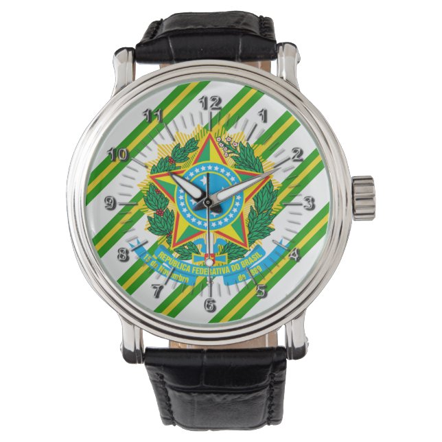 Reloj De Pulsera Brazos de abrigo de Brasil (Anverso)