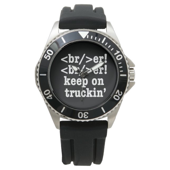 Reloj De Pulsera ¡breaker! ¡seguir en camionera' // Código HTML (Anverso)