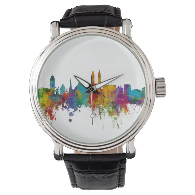 Reloj De Pulsera Bremen Alemania Skyline (Anverso)