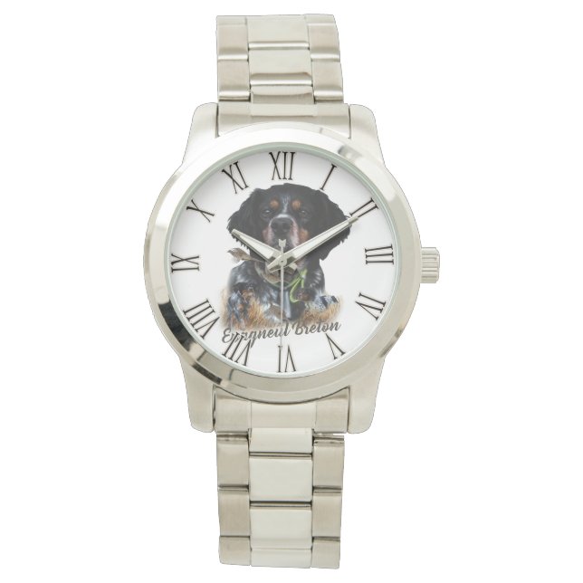 Reloj De Pulsera Bretaña francesa, arte de caza de aves (Anverso)