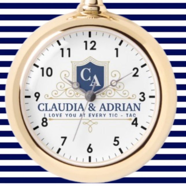 Reloj De Pulsera  Bride And Groom Monogram Names Weeding gift (Subido por el creador)