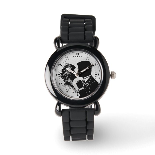 RELOJ DE PULSERA BRIDE Y GROOM , BODA DATE-WATCH (Anverso)