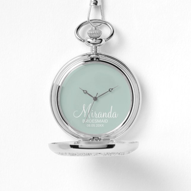 Reloj De Pulsera Bridesmaid personalizada de escritura moderna (Anverso)